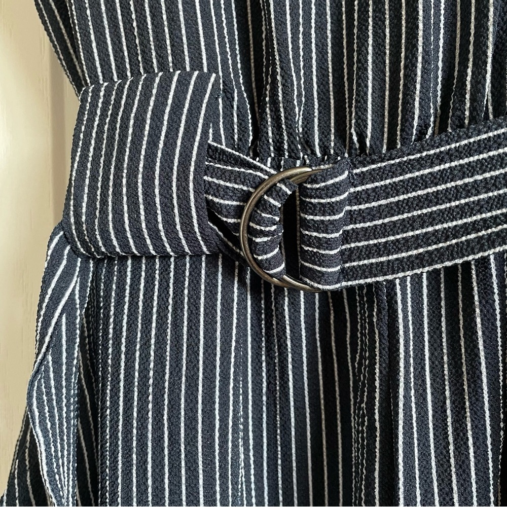 Cotton On Stripe Sleeveless Jumpsuit Womens S Navy White Lightweight Boho Casual - Picture 3 of 14